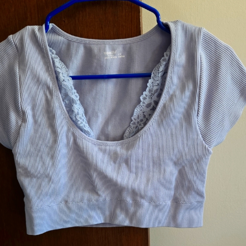 Aerie Light Blue Lace Bralett